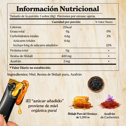 Barritas de miel dorada Shilajit del Himalaya puro
