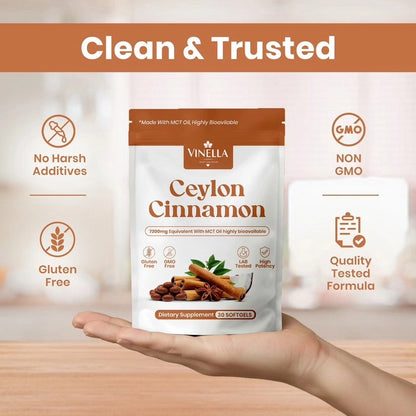 Organic Ceylon Cinnamon (True Cinnamon) with MCT Oil
