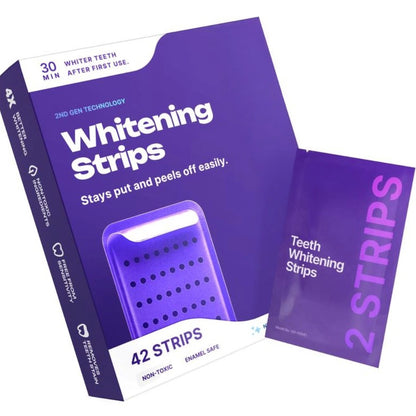 Advanced Purple Teeth Whitening Strips – Non-Sensitive Formula